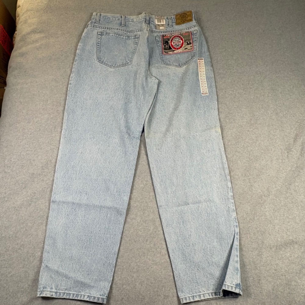 Vtg Brittania Relaxed Fit Jeans Mens 38x32 Light Wash Denim 90s Skater Retro NWT - Picture 4 of 14